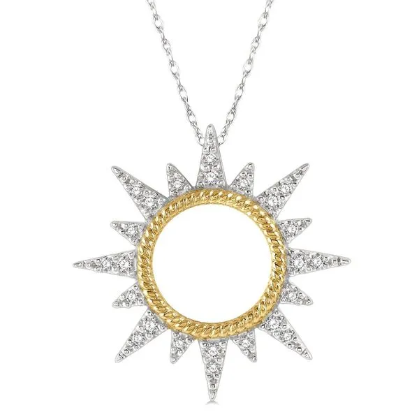 10k Two Tone Pendant With 24 Diamonds Orin Jewelers Northville, MI