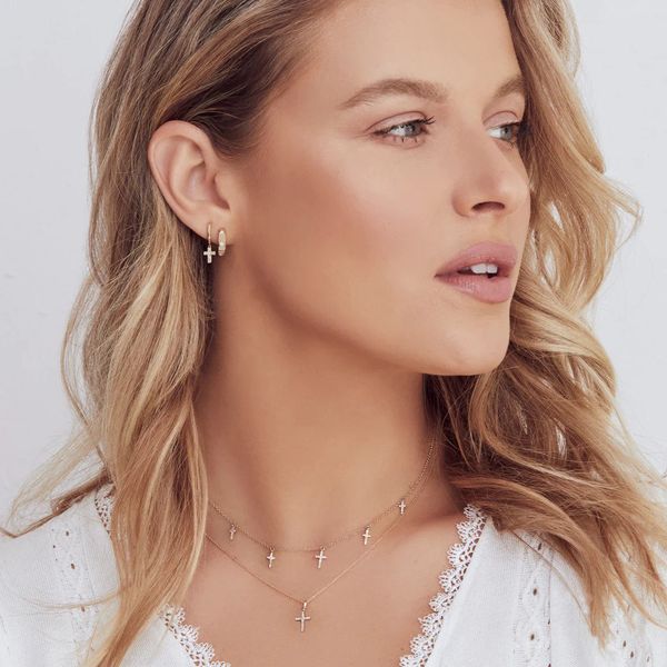 Diamond Cross Pendant Image 2 Orin Jewelers Northville, MI