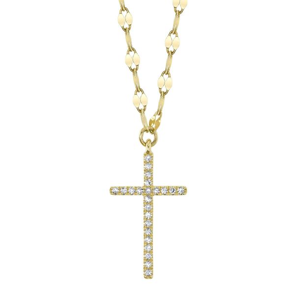 14K Yellow Gold Cross Pendant With 23 Diamonds Orin Jewelers Northville, MI