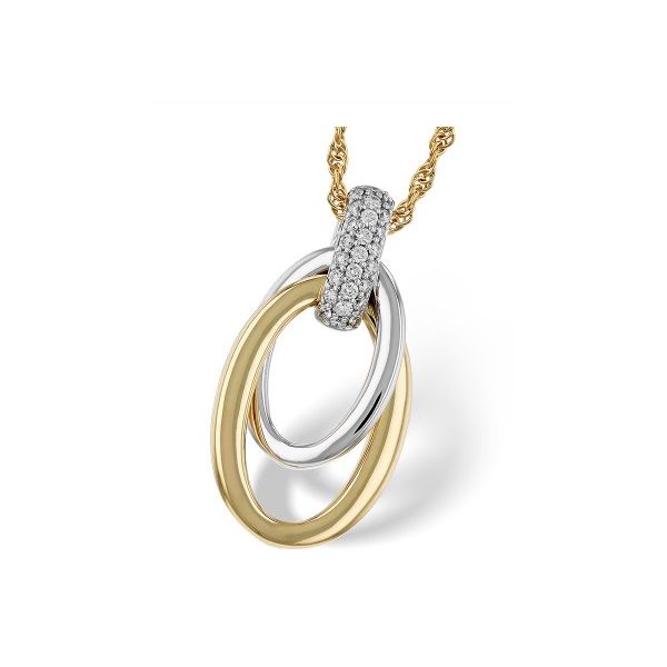 14K Two Tone Pendant With 25 Diamonds Orin Jewelers Northville, MI
