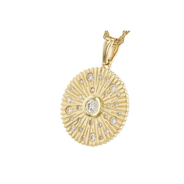 14K Yellow Gold Pendant With 29 Diamonds Image 2 Orin Jewelers Northville, MI