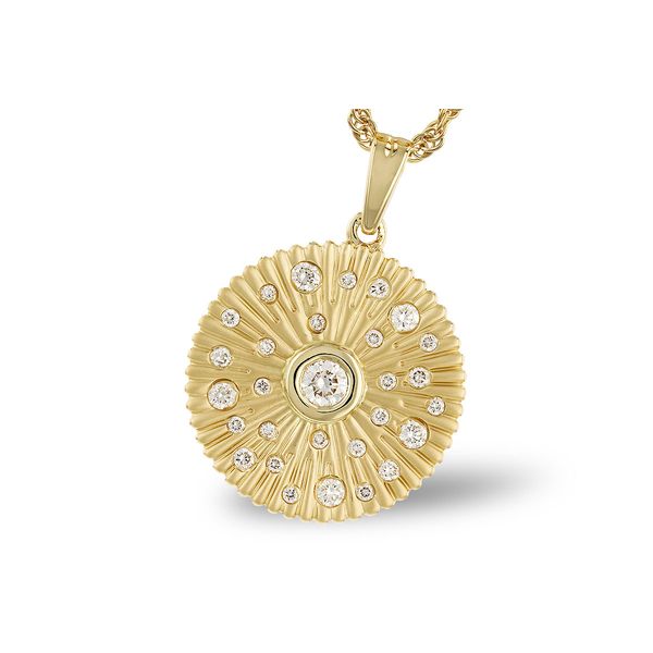 14K Yellow Gold Pendant With 29 Diamonds Orin Jewelers Northville, MI