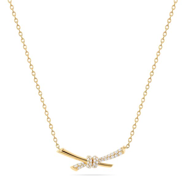 18K Yellow Gold Necklace With 40 Diamonds Orin Jewelers Northville, MI