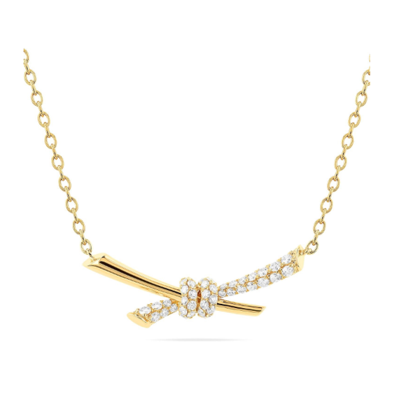 18K Yellow Gold Necklace With 40 Diamonds Orin Jewelers Northville, MI