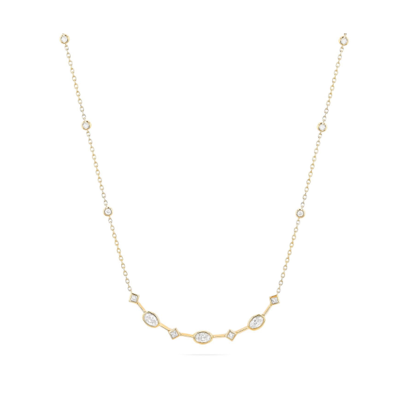 18K Yellow Gold Necklace With 11 Diamonds Image 2 Orin Jewelers Northville, MI