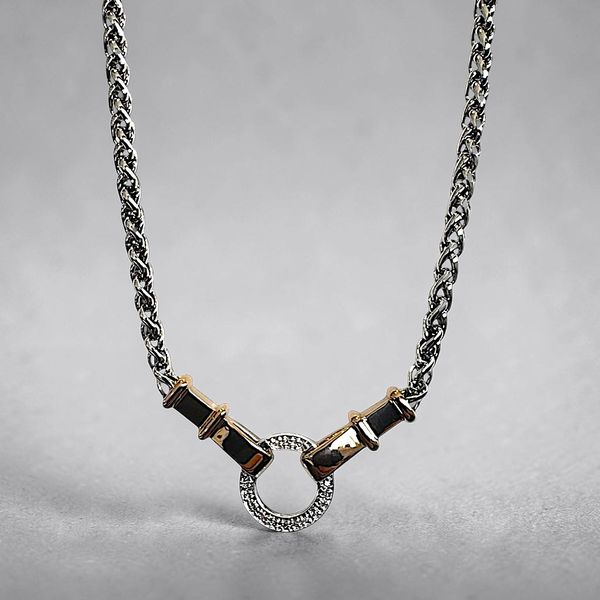 Alwan Vahan Sterling Silver & Diamond Circle Necklace Orin Jewelers Northville, MI