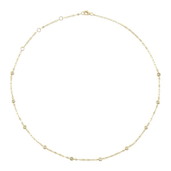 14K Yellow Gold Necklace With 10 Diamonds Image 3 Orin Jewelers Northville, MI