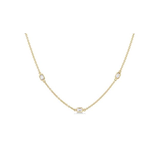 Emerald Diamond Station Necklace Orin Jewelers Northville, MI