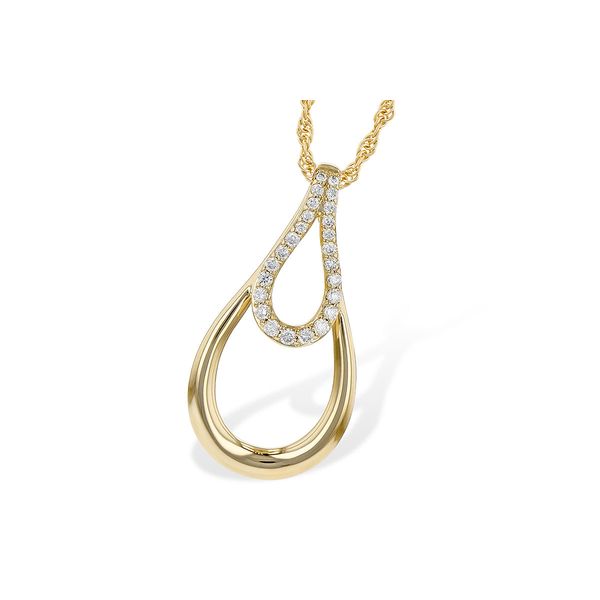 14K Yellow Gold Pendant With 25 Diamonds Orin Jewelers Northville, MI