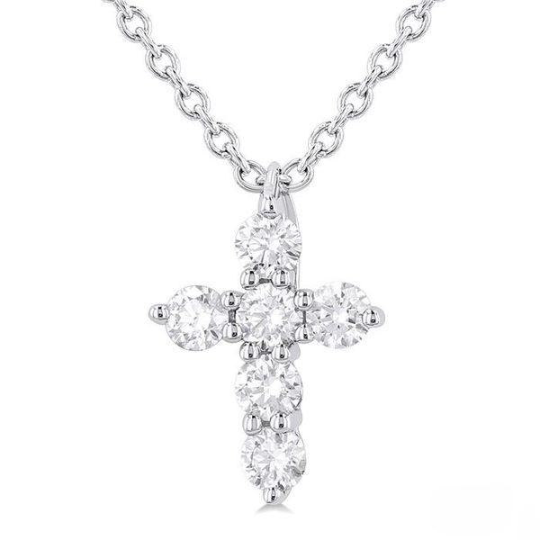 14K White Gold Diamond Cross Pendant Orin Jewelers Northville, MI