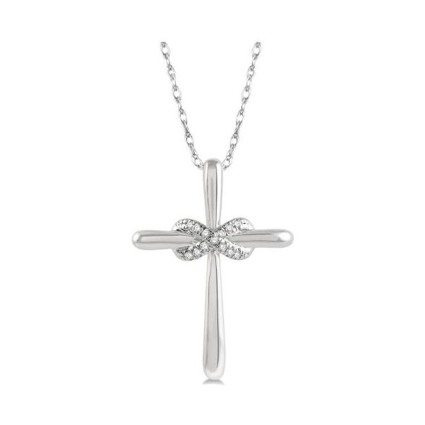 10k White Gold Diamond Cross Pendant Orin Jewelers Northville, MI