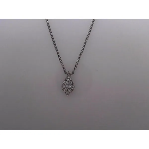 White Gold 14 Karat Necklace With 10 Diamonds Orin Jewelers Northville, MI