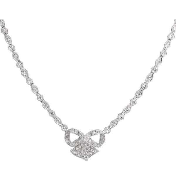 18k White Gold Diamond Necklace With 77 Diamonds Orin Jewelers Northville, MI