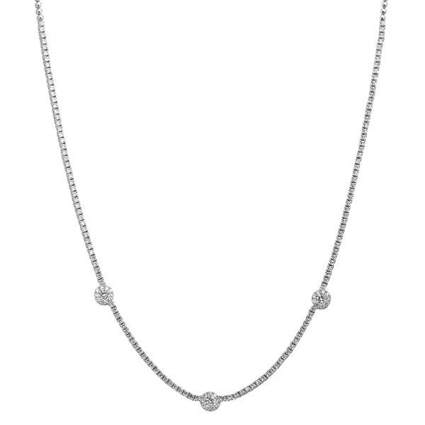 Lady's 18k White Gold Diamond Necklace Orin Jewelers Northville, MI