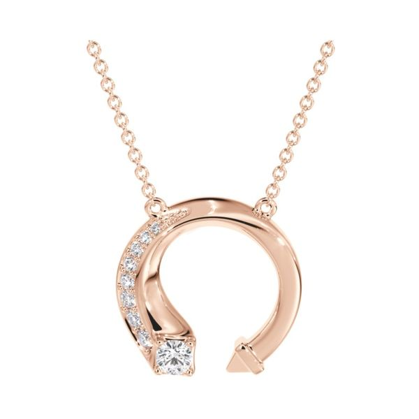 18k Rosé Gold FOREVERMARK Small Fashion Pendant With 7 Diamonds Orin Jewelers Northville, MI