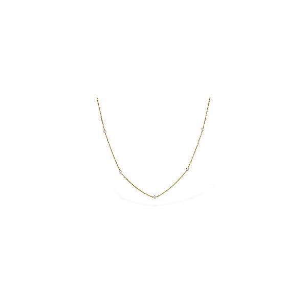 14k Yellow Gold Necklace With 9 Diamonds Orin Jewelers Northville, MI
