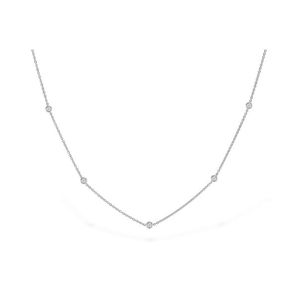 14k White Gold Necklace With 9 Diamonds Orin Jewelers Northville, MI