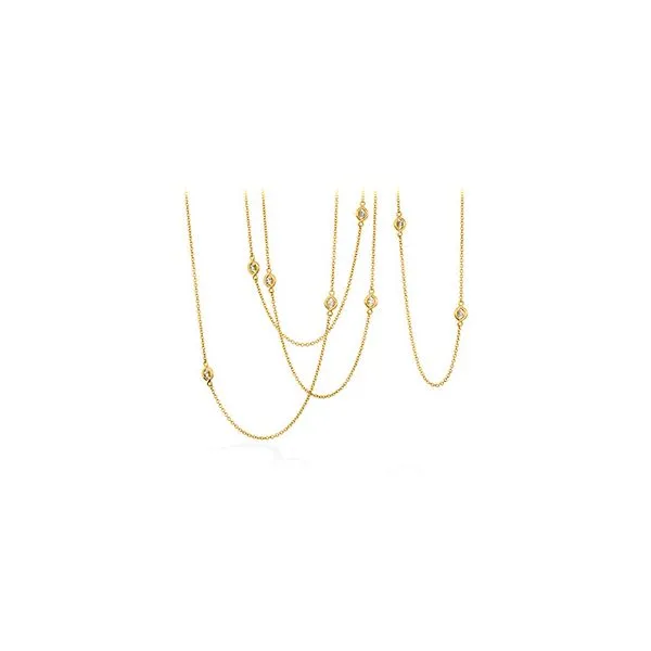 18k Yellow Gold OPTIMA STATION NECKLACE by Hearts on Fire Orin Jewelers Northville, MI