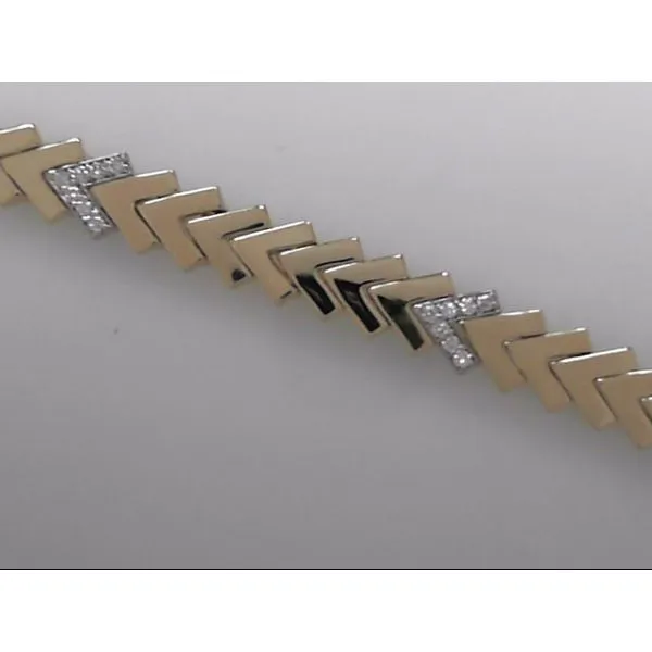 Lady's 14K Yellow Gold Bracelet W/35 Diamonds Orin Jewelers Northville, MI