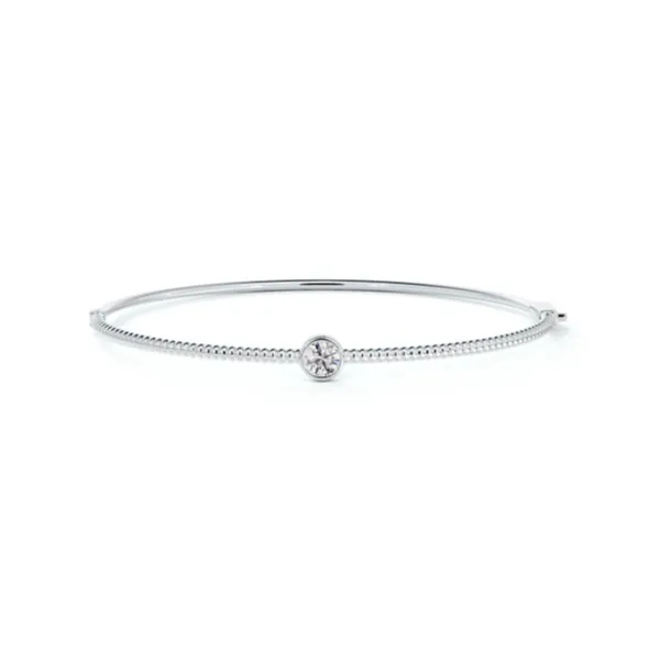 18k White Gold Diamond Bangle Bracelet Orin Jewelers Northville, MI