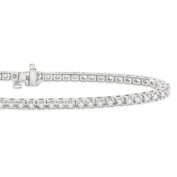 14k White Gold Bracelet With 62 Diamonds Image 2 Orin Jewelers Northville, MI