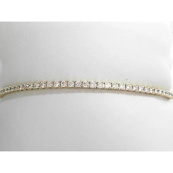 14k Yellow Gold Flex Bangle Bracelet With 41 Diamonds Orin Jewelers Northville, MI