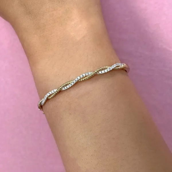 14k Yellow Gold Bracelet With 40 Diamonds Image 2 Orin Jewelers Northville, MI