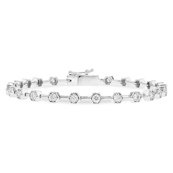 14K White Gold Bracelet With 25 Diamonds Orin Jewelers Northville, MI