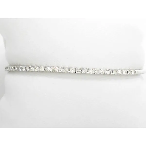 14k White Gold Flex Bangle Bracelet With 41 Diamonds Orin Jewelers Northville, MI