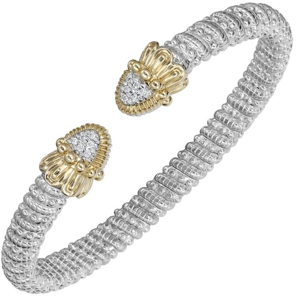 Sterling Silver and 14 Karat Yellow Gold Bracelet With 12 Diamonds Orin Jewelers Northville, MI