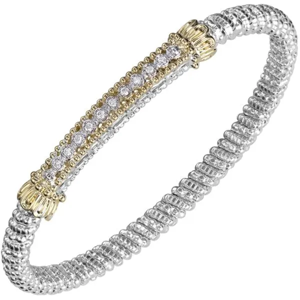 Sterling Silver & 14k Gold Bracelet With 10 Diamonds Orin Jewelers Northville, MI