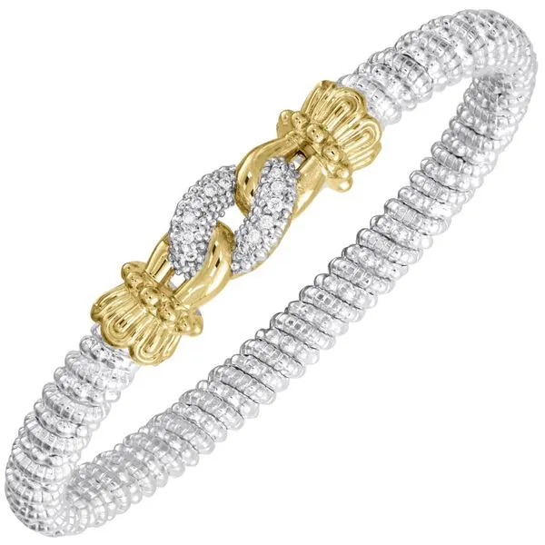 Sterling Silver & 14K Yellow Gold Bracelet With 12 Diamonds Orin Jewelers Northville, MI
