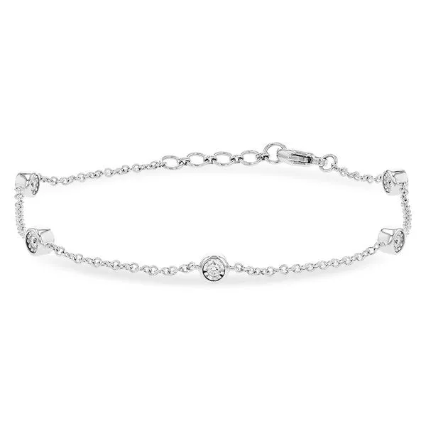 14k White Gold Bracelet With 10 Diamonds Orin Jewelers Northville, MI