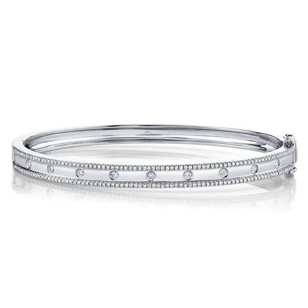 14K White Gold Bangle Bracelet With 169 Diamonds Orin Jewelers Northville, MI