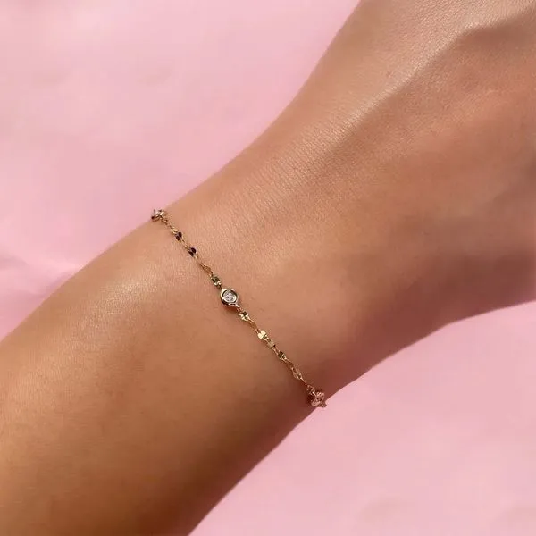 14K Yellow Gold Diamond by the Yard Bracelet Image 2 Orin Jewelers Northville, MI
