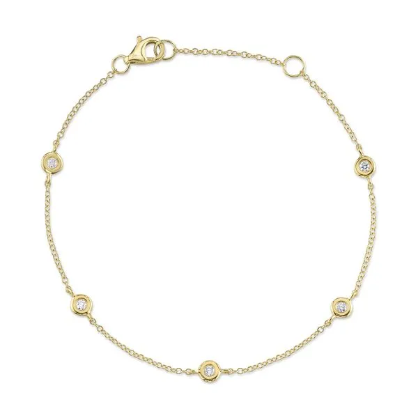 14K Yellow Gold Bracelet With 5 Diamonds Orin Jewelers Northville, MI