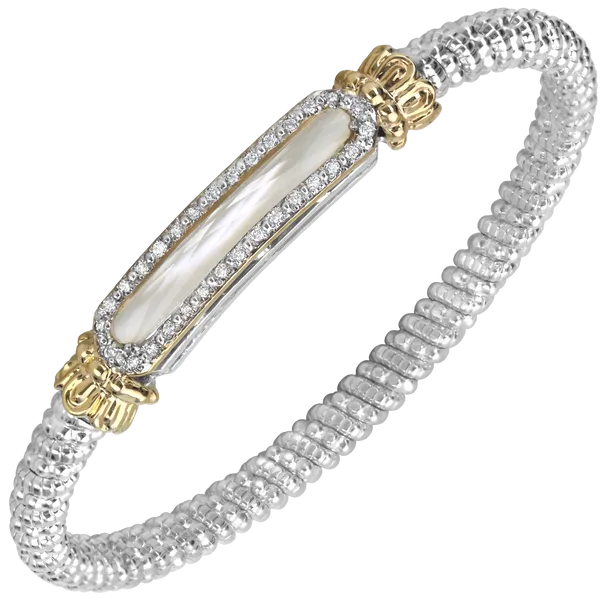 Sterling Silver & 14k Gold Bracelet with Diamonds Orin Jewelers Northville, MI