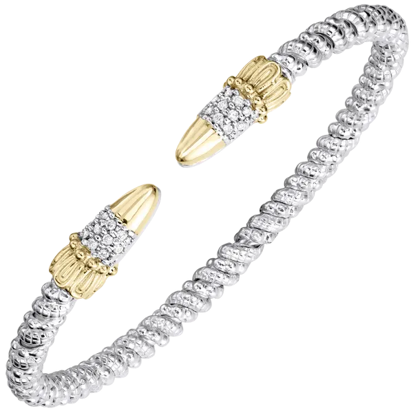 Sterling Silver & 14K Yellow Gold Bracelet With Diamonds Orin Jewelers Northville, MI