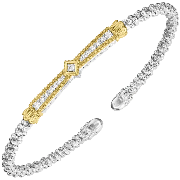 Sterling Silver & 14K Yellow Gold Bracelet With Diamonds Orin Jewelers Northville, MI