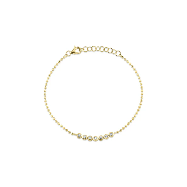 14K Yellow Gold Bracelet With 7 Diamonds Orin Jewelers Northville, MI