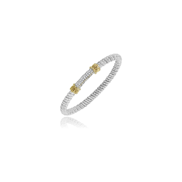 Sterling Silver & 14k Gold Bracelet with Diamonds Orin Jewelers Northville, MI
