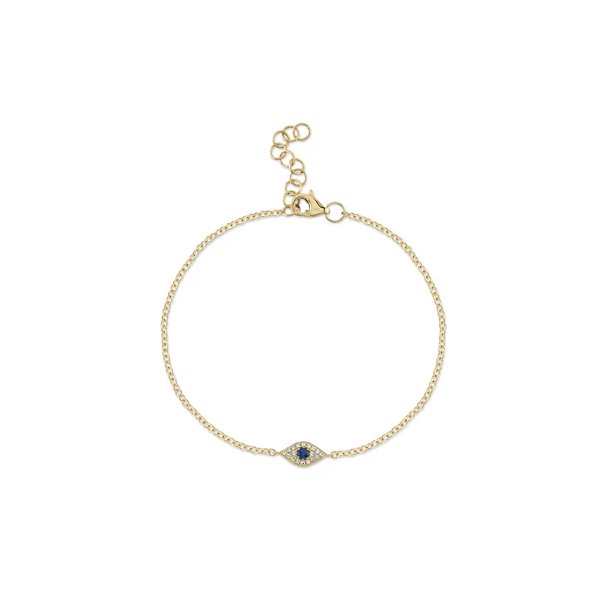 Evil Eye Blue Sapphire and Diamond Bracelet Orin Jewelers Northville, MI