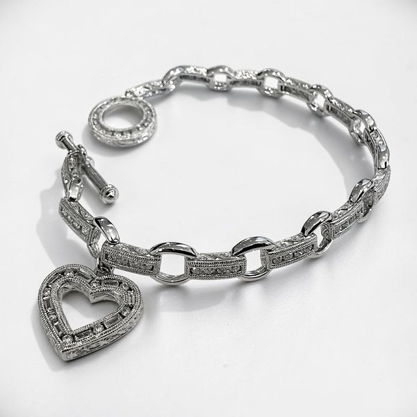 14K Diamond Heart Toggle Bracelet Orin Jewelers Northville, MI