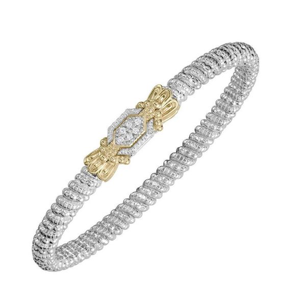Sterling Silver & 14K Yellow Gold Bracelet With Diamonds Orin Jewelers Northville, MI