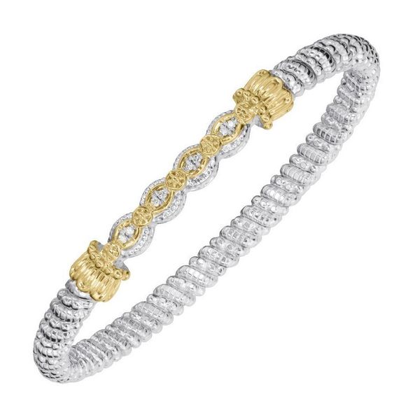 Sterling Silver & 14K Yellow Gold Bracelet With Diamonds Orin Jewelers Northville, MI
