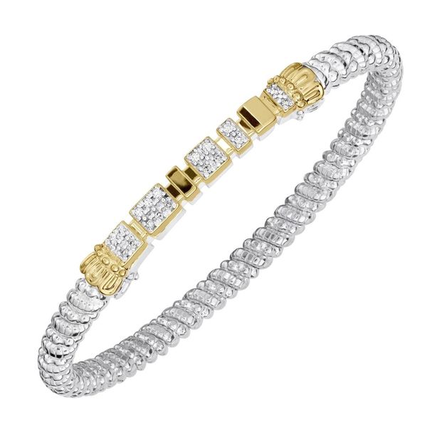 Sterling Silver & 14K Yellow Gold Bracelet With Diamonds Orin Jewelers Northville, MI