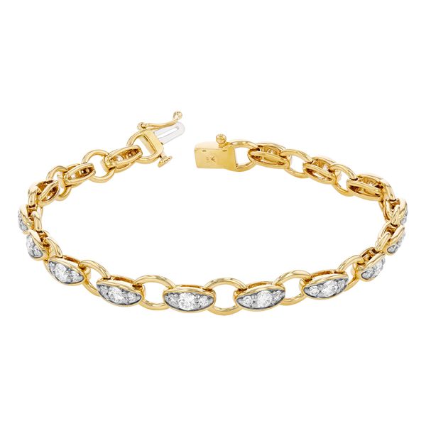 14K Yellow Gold Bracelet With 48 Diamonds Orin Jewelers Northville, MI