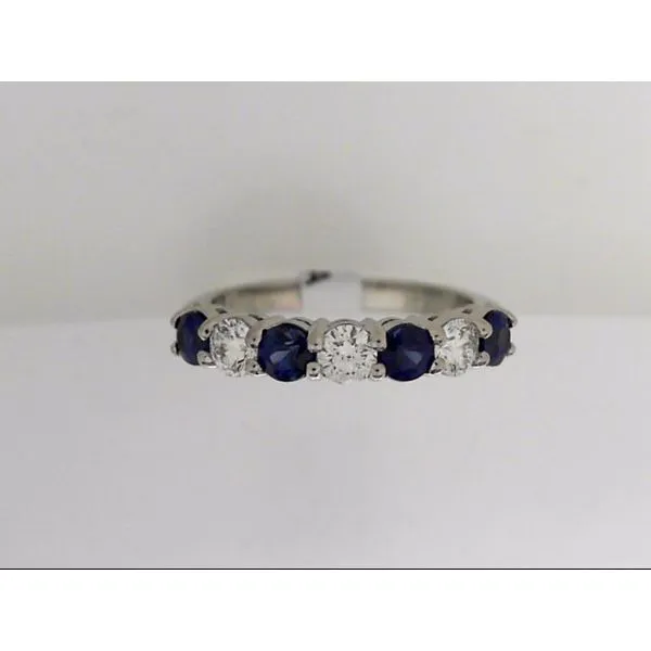 Lady's Platinum Band With Diamonds & Sapphires Orin Jewelers Northville, MI