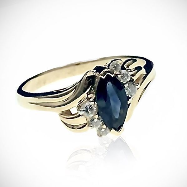 Estate - 14K Sapphire & Diamond Fashion Ring Orin Jewelers Northville, MI