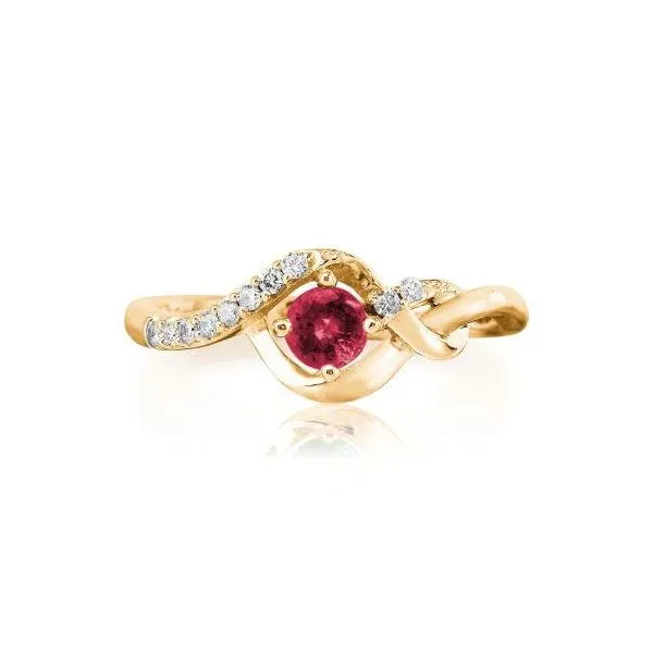 14k Yellow Gold Ruby & Diamond Ring Orin Jewelers Northville, MI